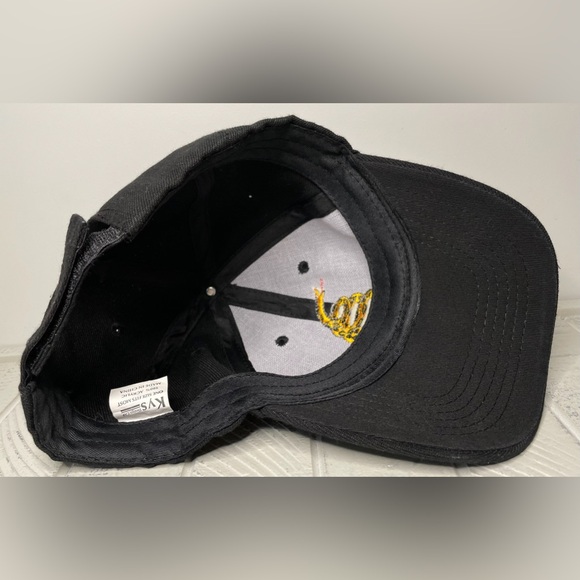 Don’t Tread on Me Embroidered Black Baseball Hat Cap w/Adj Strap - Picture 8 of 11